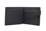 Bossi Mopane Leather Exec Bifold with Tab Wallet In Black