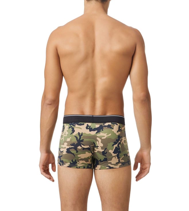 Diesel Mens M-Umbx Damie 3 Pack Boxer Shorts in Camo Multi