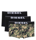 Diesel Mens M-Umbx Damie 3 Pack Boxer Shorts in Camo Multi