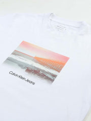 Calvin Klein Photo Graphic Relaxed Tee In White