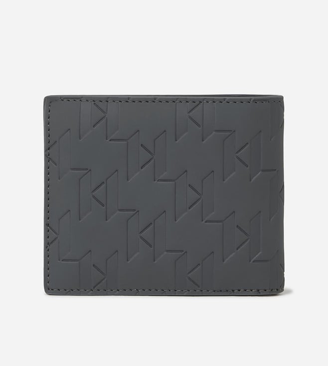 Karl Lagerfeld K-Monogram Weatherproof Wallet In Grey
