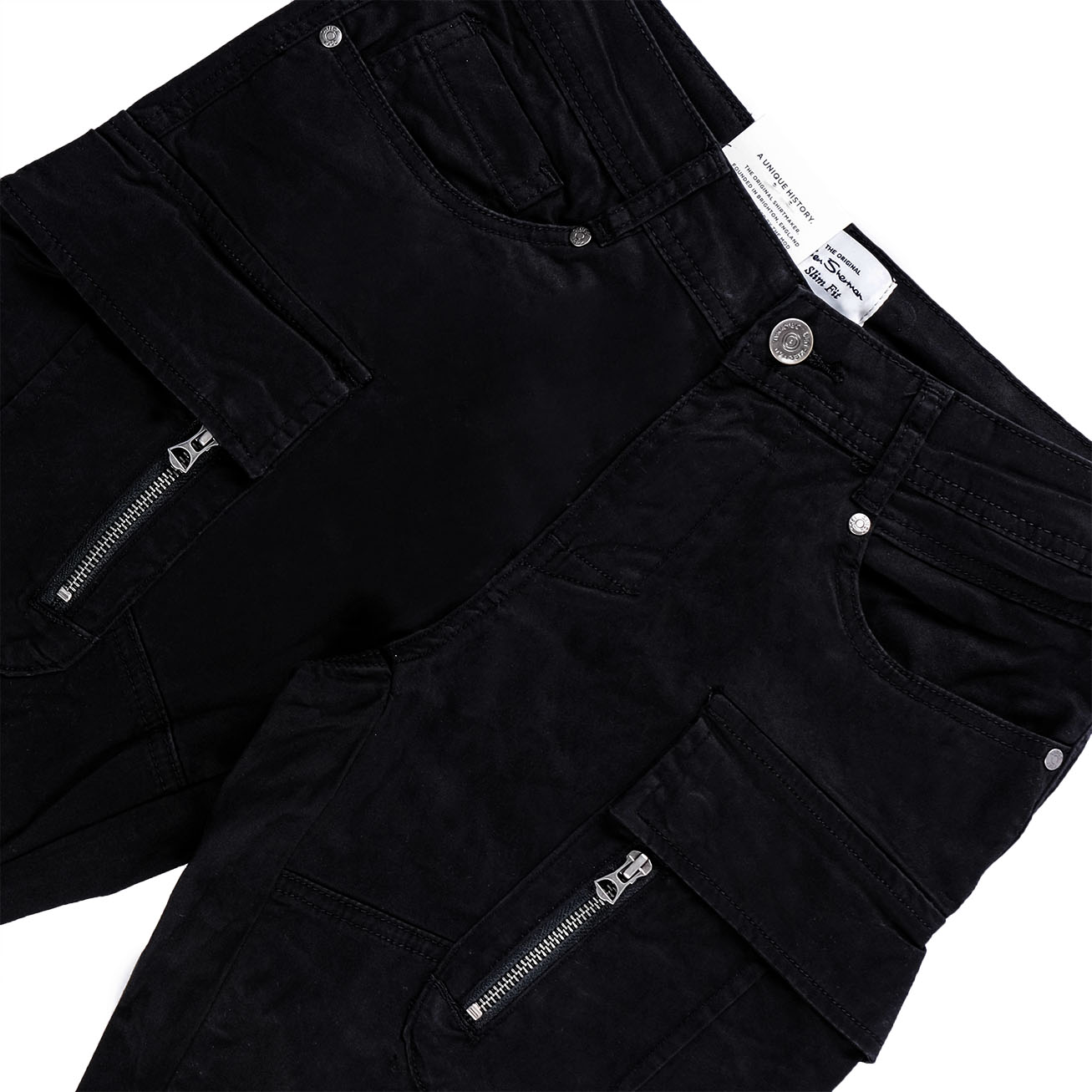 Ben Sherman Mens Cargo Black Pant