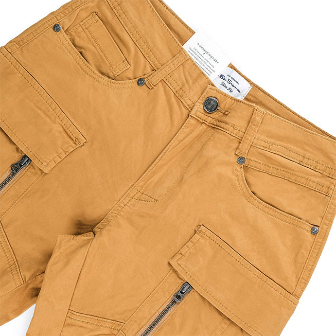 Ben Sherman Mens Cargo Camel Pants