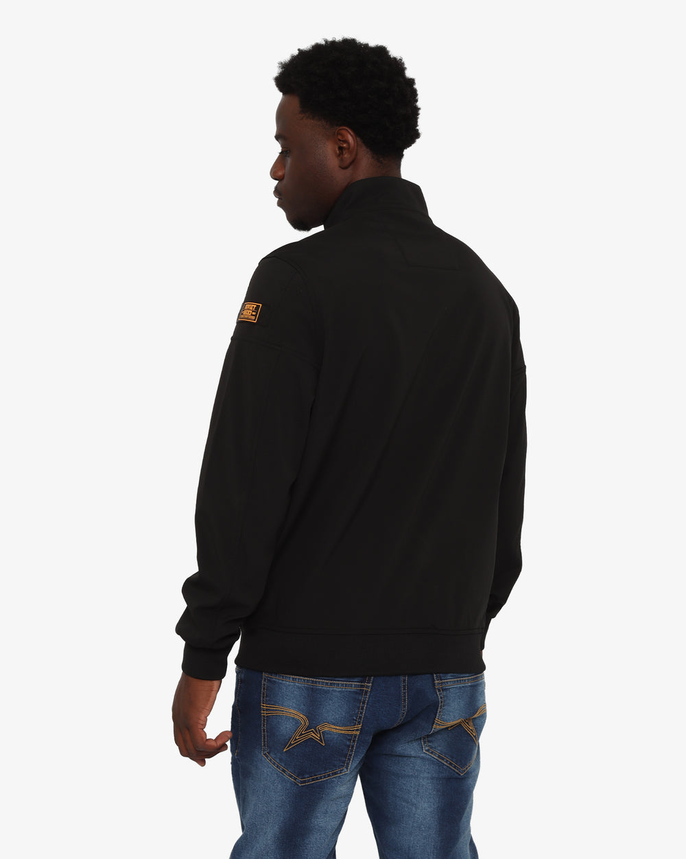Soviet Mens Zip Through Jacket In Black