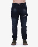 Soviet Mens Portela Pocket Cargo Jeans In Blue Black