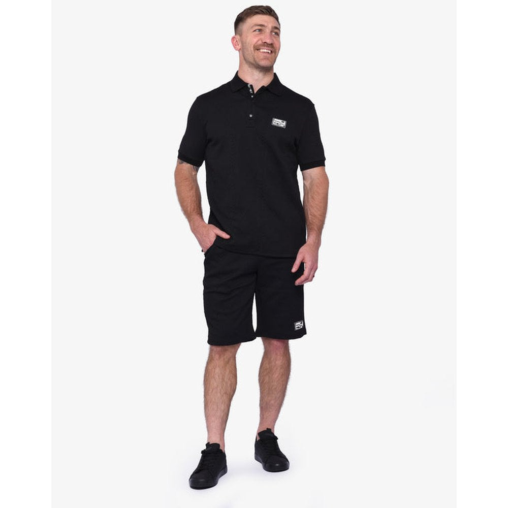 Soviet Mens River Short Sleeves Button Up T-Shirt In Black