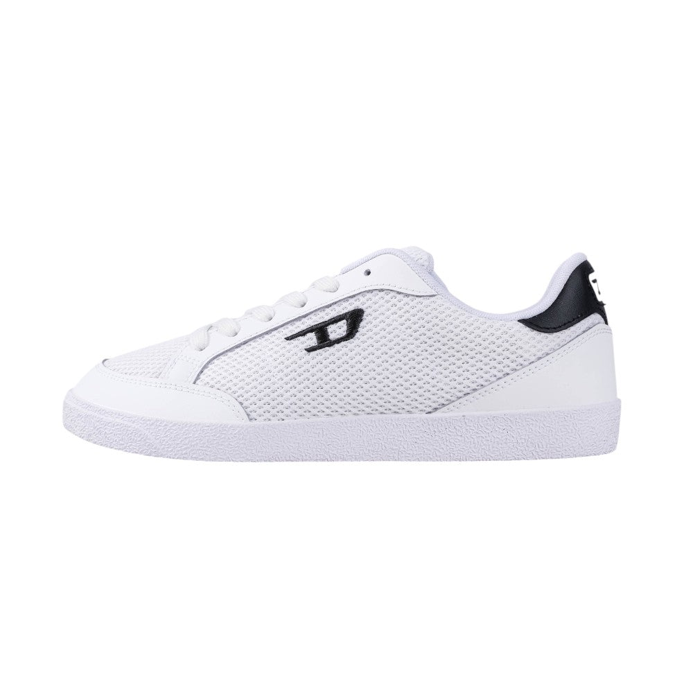 Diesel Mens S D Leo Low Sneakers In White/Black