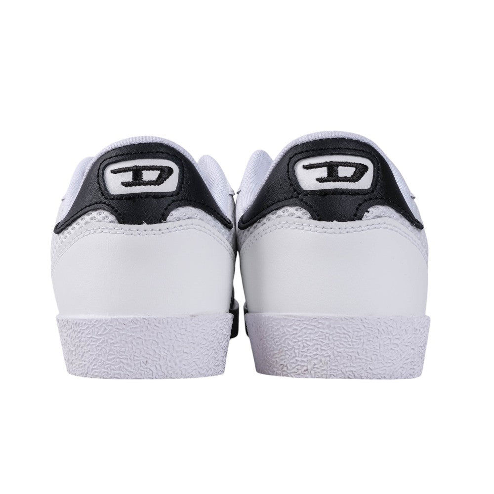 Diesel Mens S D Leo Low Sneakers In White/Black