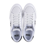 Diesel Mens S D Leo Low Sneakers In White/Black
