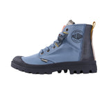 Palladium Mens Pampa Hi Layer Zip Shoes In City Blue