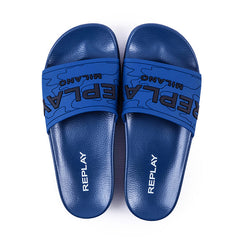 Replay Mens Up Military Sandals In Blue