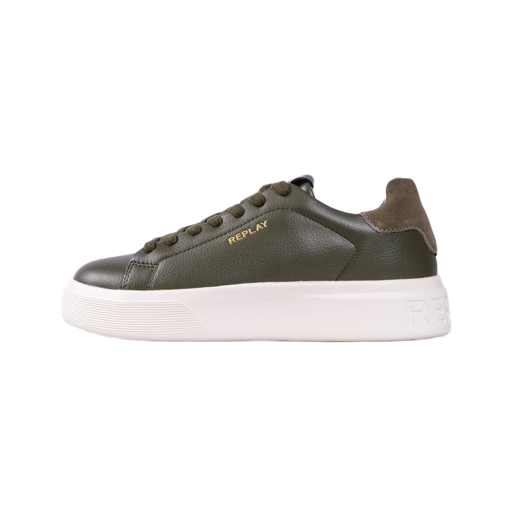 Replay Mens Notting Future Sneakers In Military Green