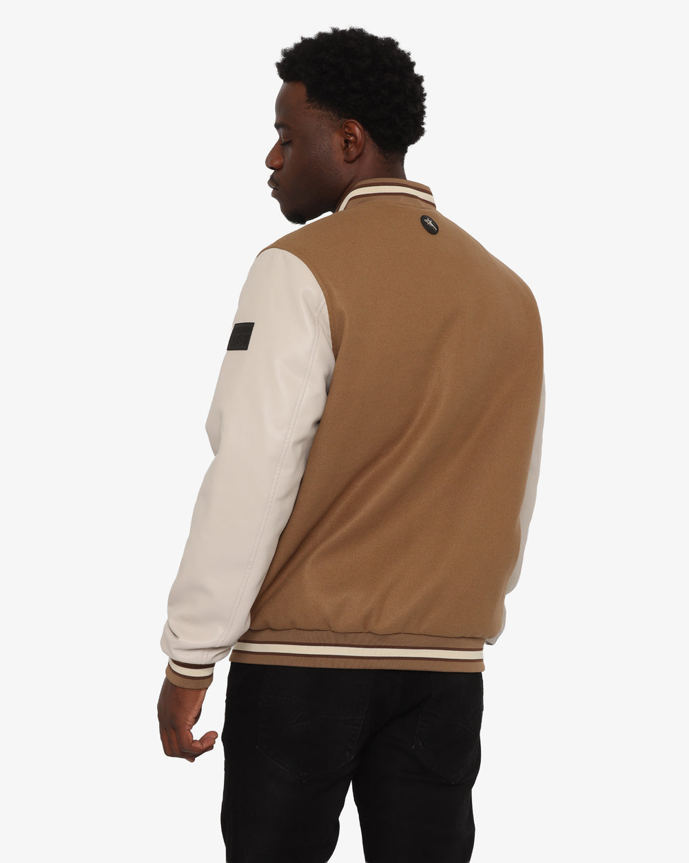Soviet Mens Baseball Jacket Taupe