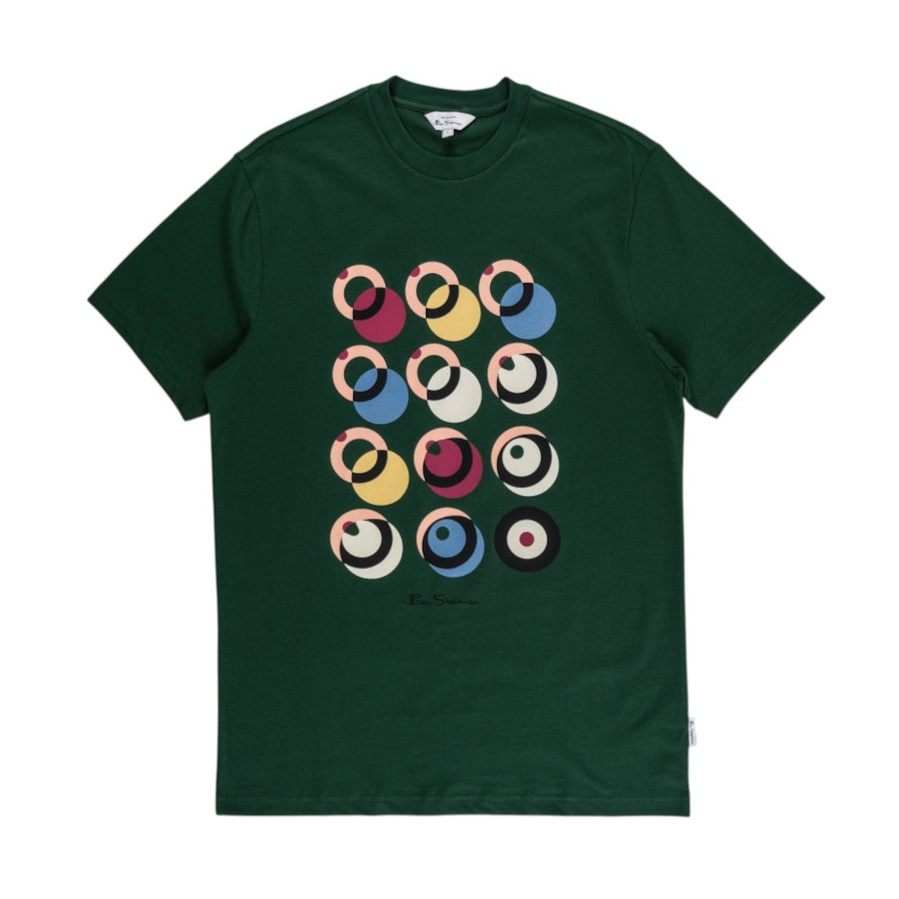 Ben Sherman Mens Target Shadow T-Shirt In Forest Green