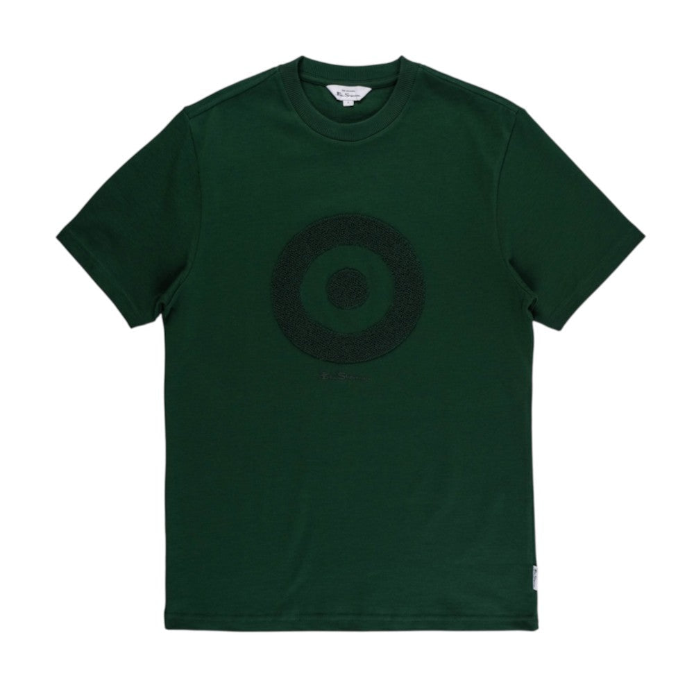 Ben Sherman Mens Target Towelling T-Shirt In Forest Green