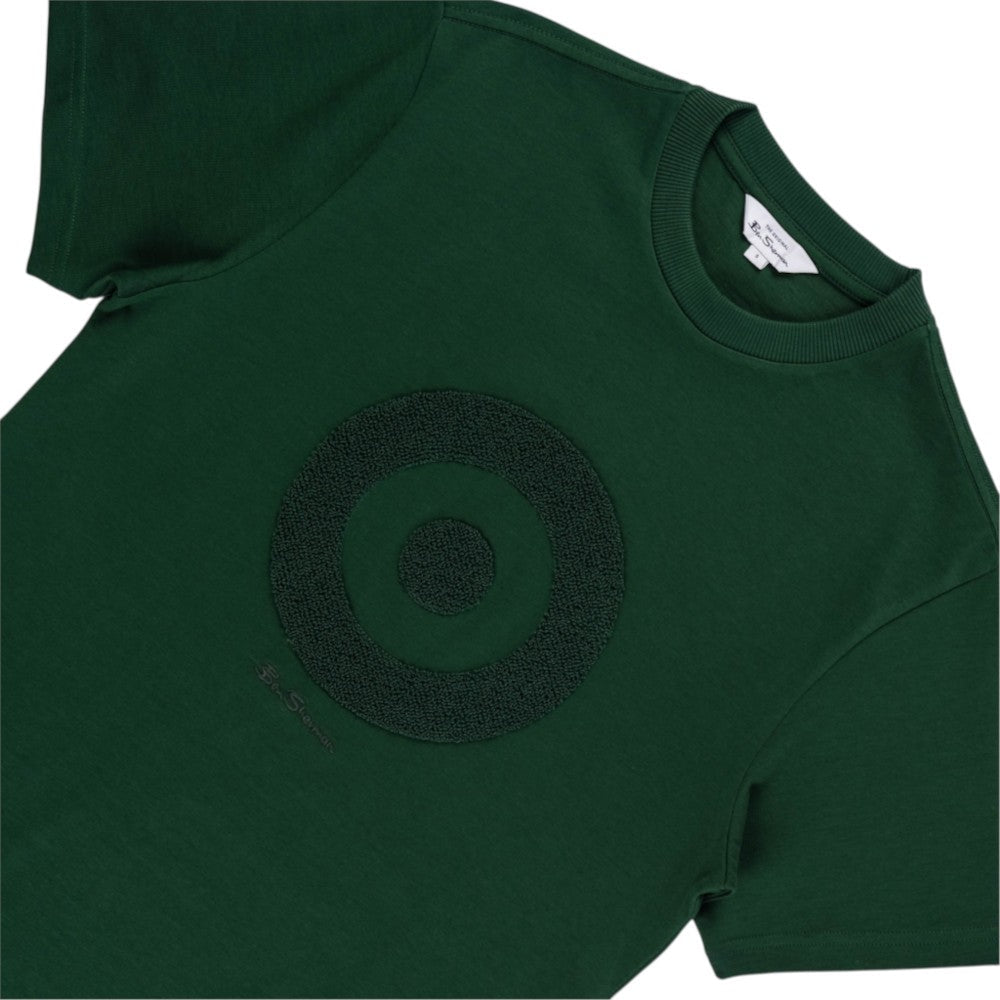 Ben Sherman Mens Target Towelling T-Shirt In Forest Green