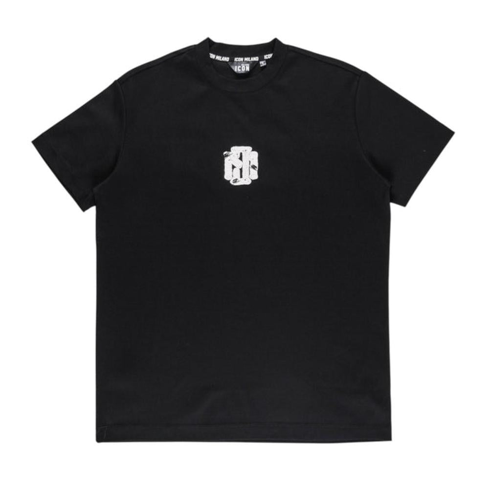 Icon Milano Mens Paola T-Shirt In Black