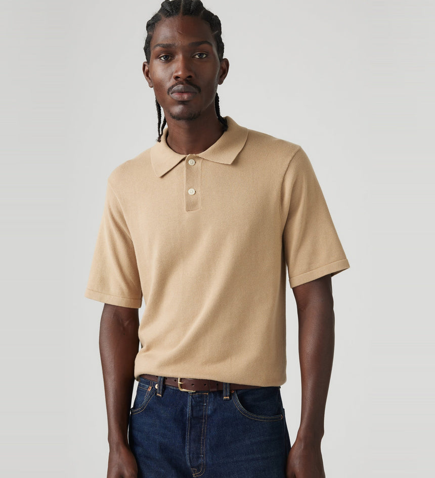 Levis Mens Knit Golfer In Chino