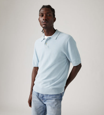 Levis Mens Knit Golfer In Nigra Mist