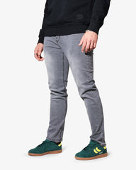 Soviet Mens Terminator #12 Straight Leg Jeans In Grey