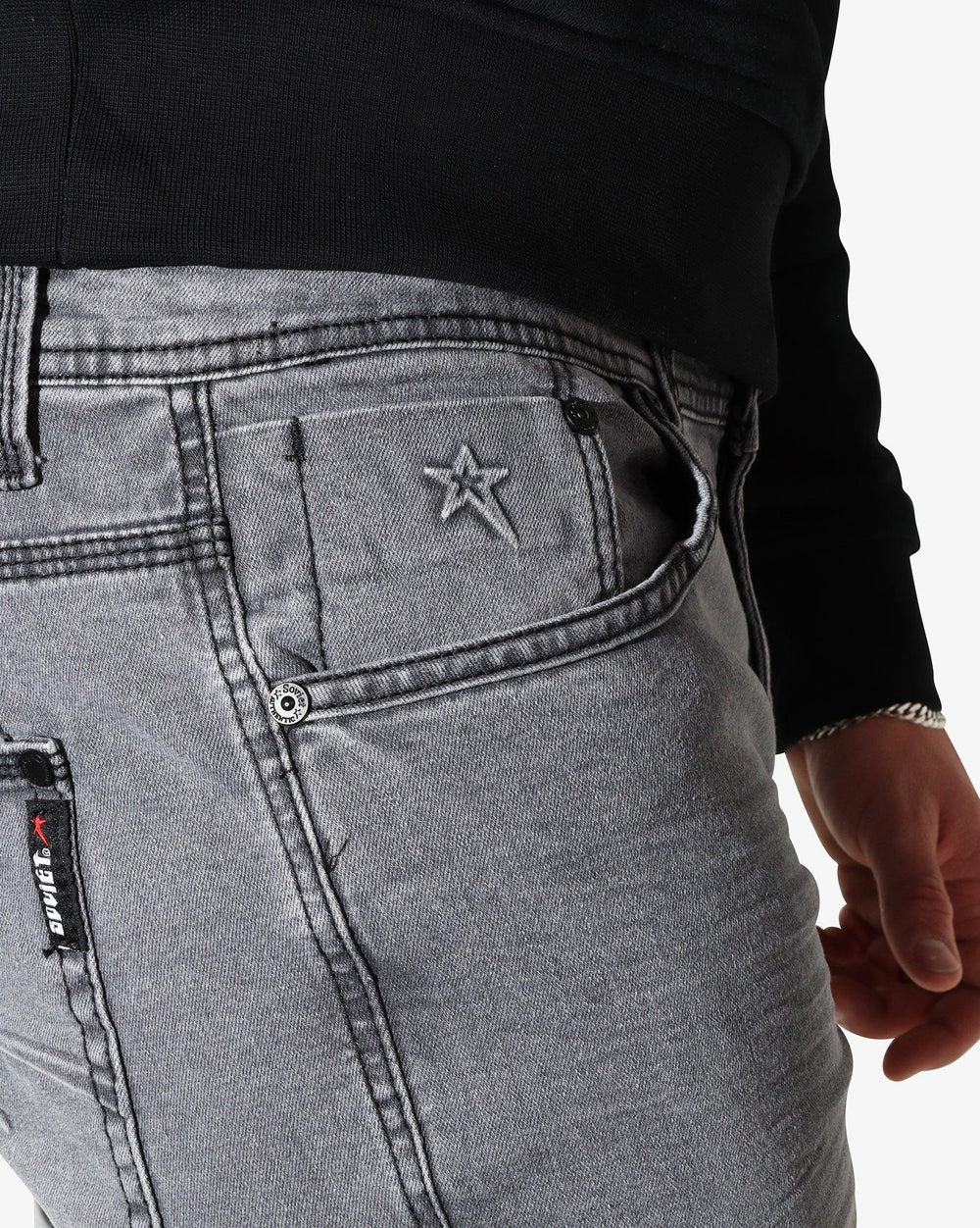 Soviet Mens Terminator #12 Straight Leg Jeans In Grey