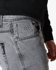 Soviet Mens Terminator #12 Straight Leg Jeans In Grey