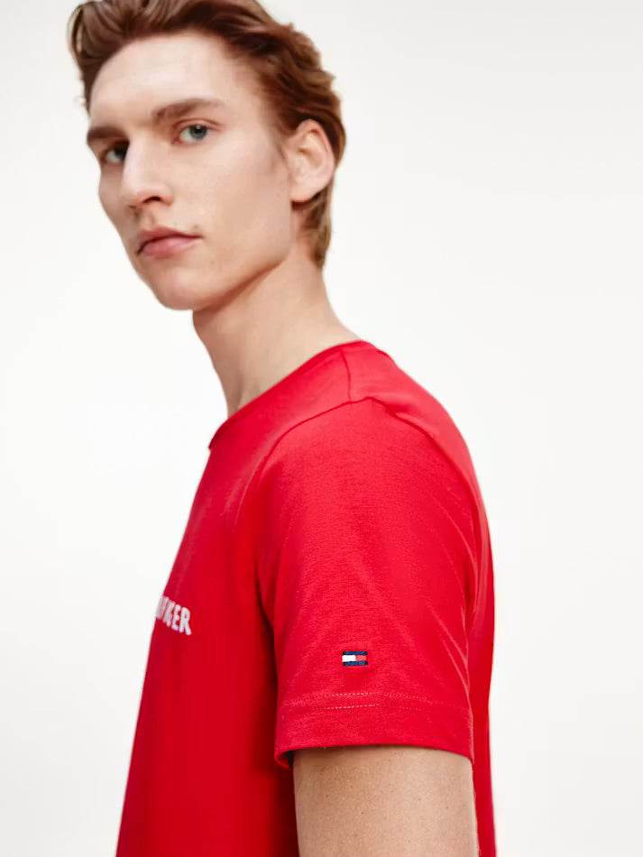 Tommy Hilfiger Mens Tommy Logo Tee T-Shirts In Red