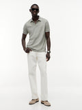 Tommy Hilfiger Mens Linen Pique Regular Golfers In Battle Green