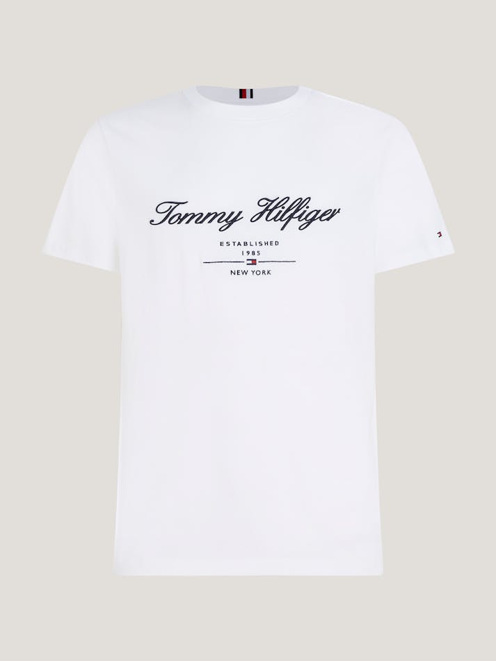 Tommy Hilfiger Mw336910 Msw Script Logo Tee White