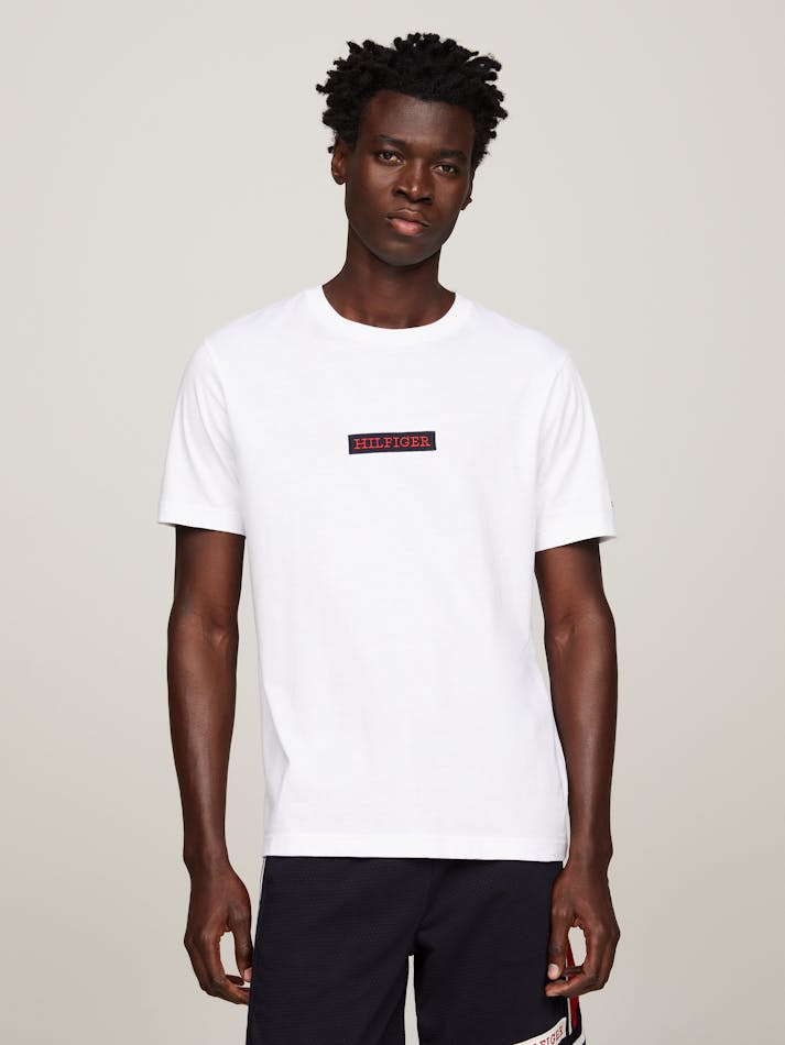 Tommy Hilfiger Mens Monotype Box Tee T-Shirts In White