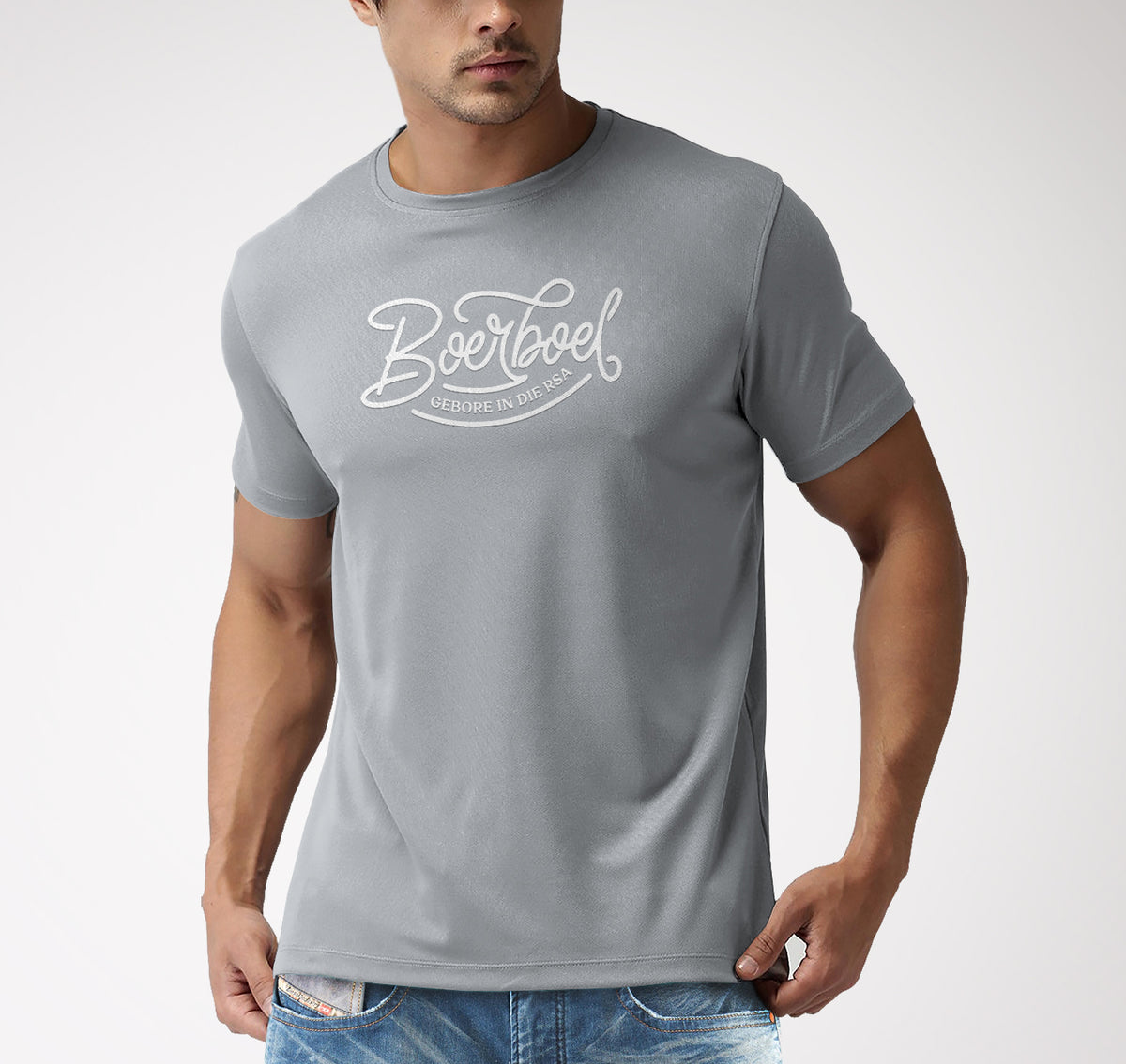 Boerboel Mtsp Permium Cotton T-Shirt Printed Grey
