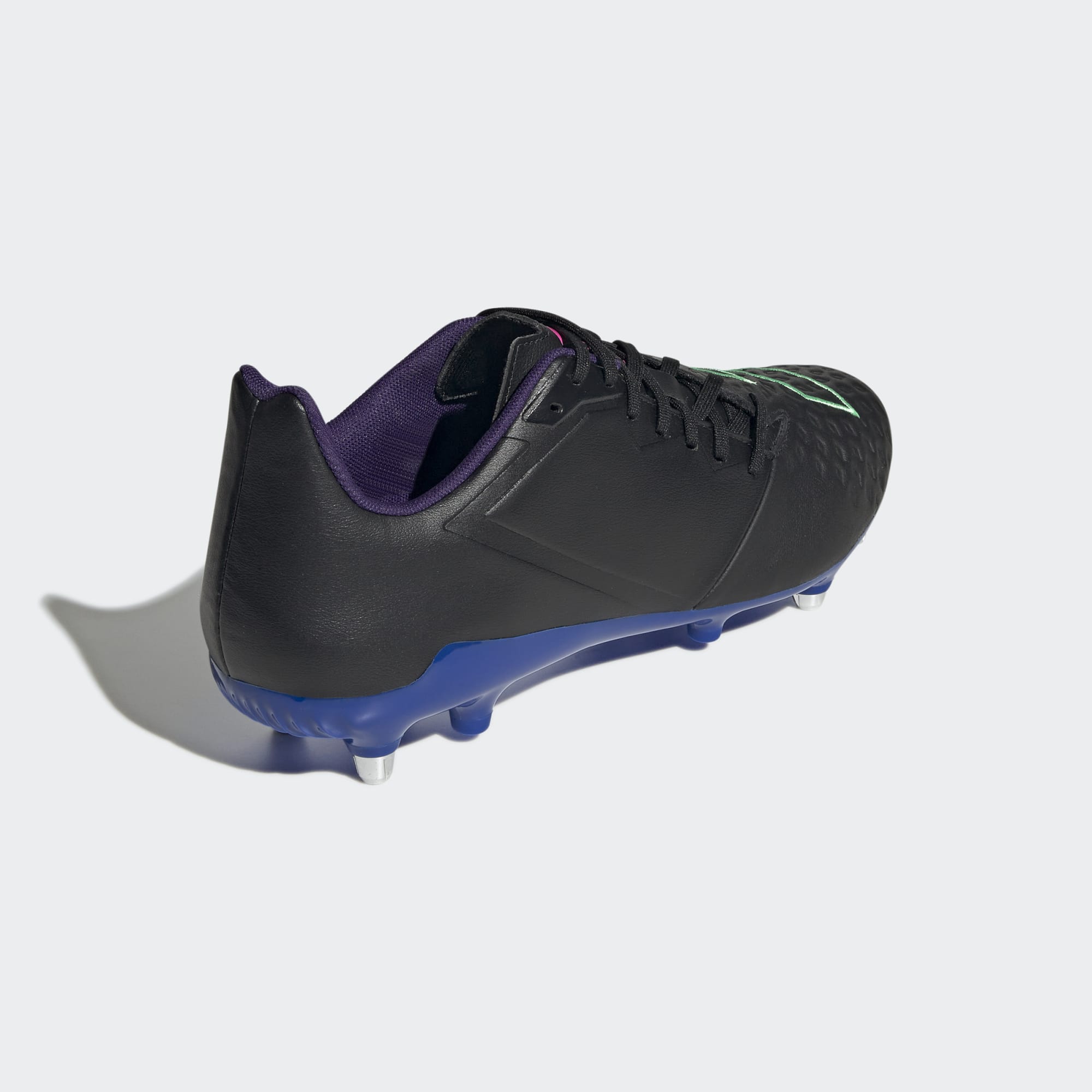 Adidas Unisex Rugby Malice Elite SG Shoes In Core Black / Core Black / Team Shock Pink