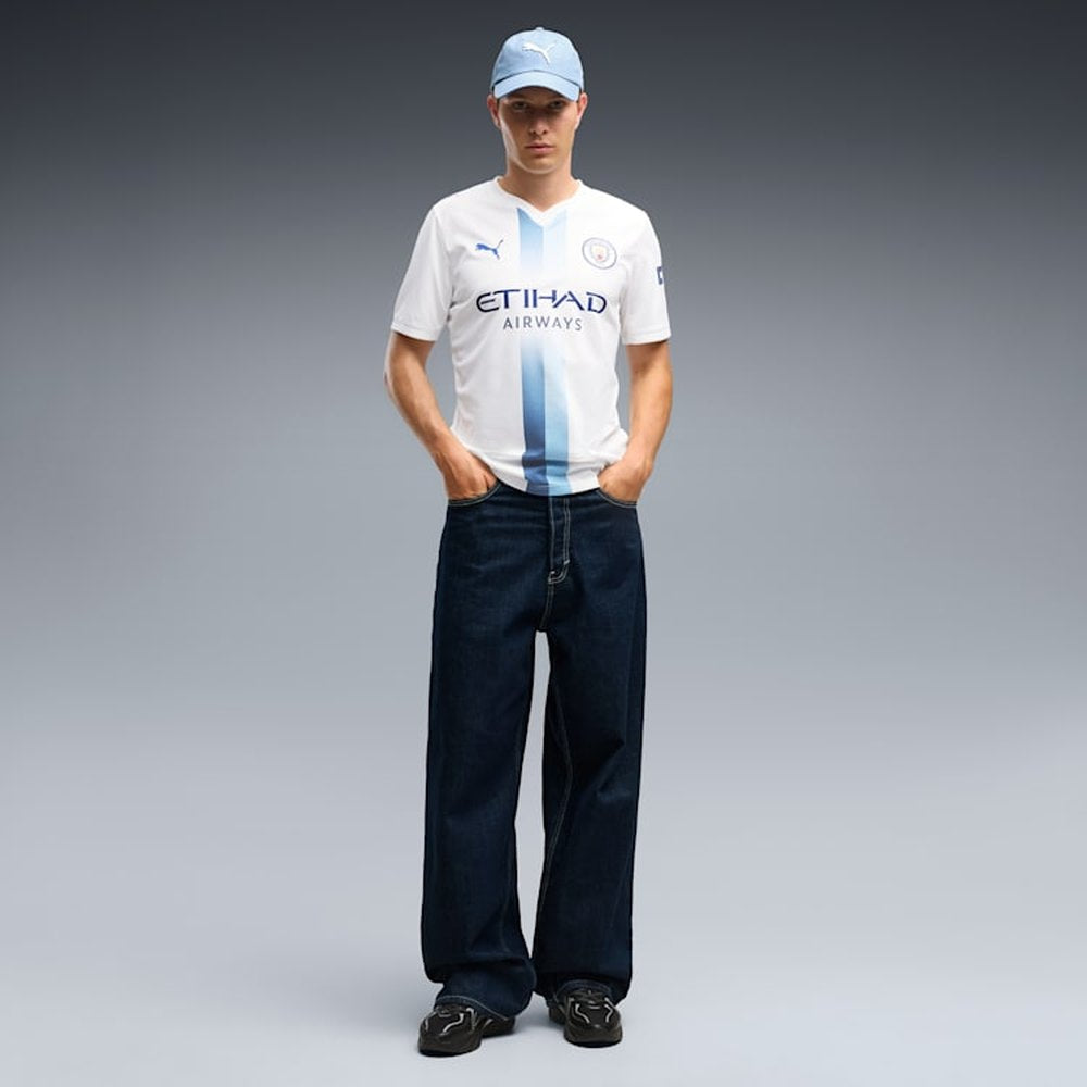 Puma Manchester City Third Jersey Replica T-Shirt In White & Blue