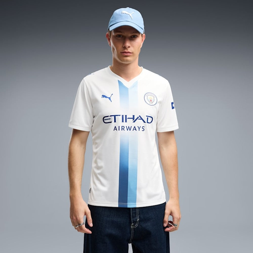 Puma Manchester City Third Jersey Replica T-Shirt In White & Blue