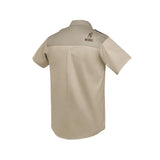 Boerboel Mens Kalahari Short Sleeve Shirt In stone And Putty