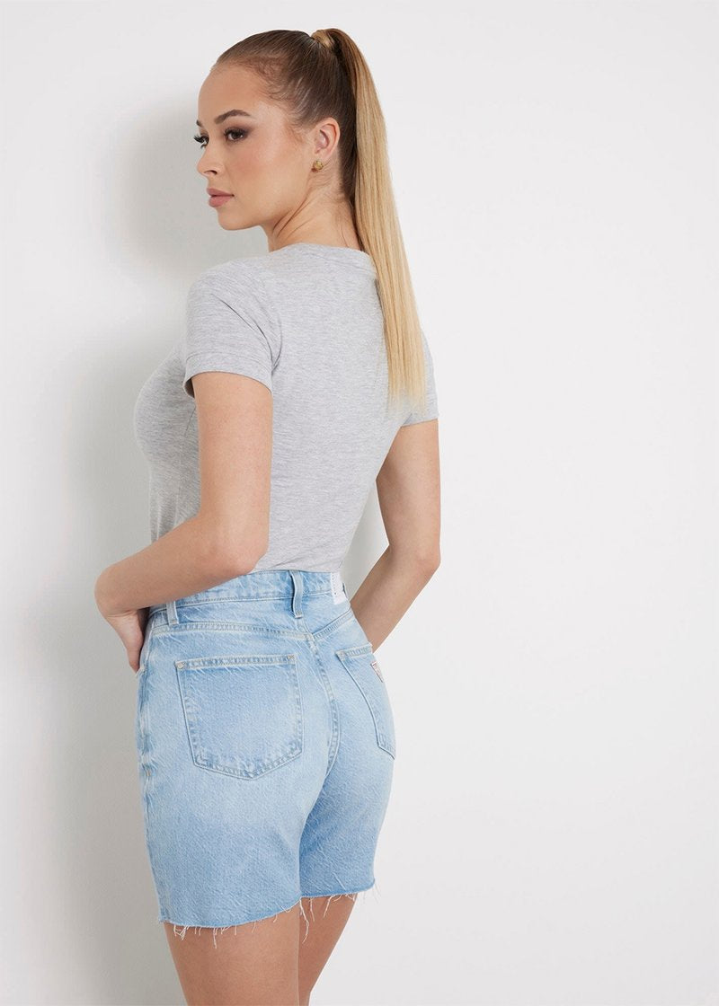 Guess Womens Mini Triangle T-Shirts In Light Grey