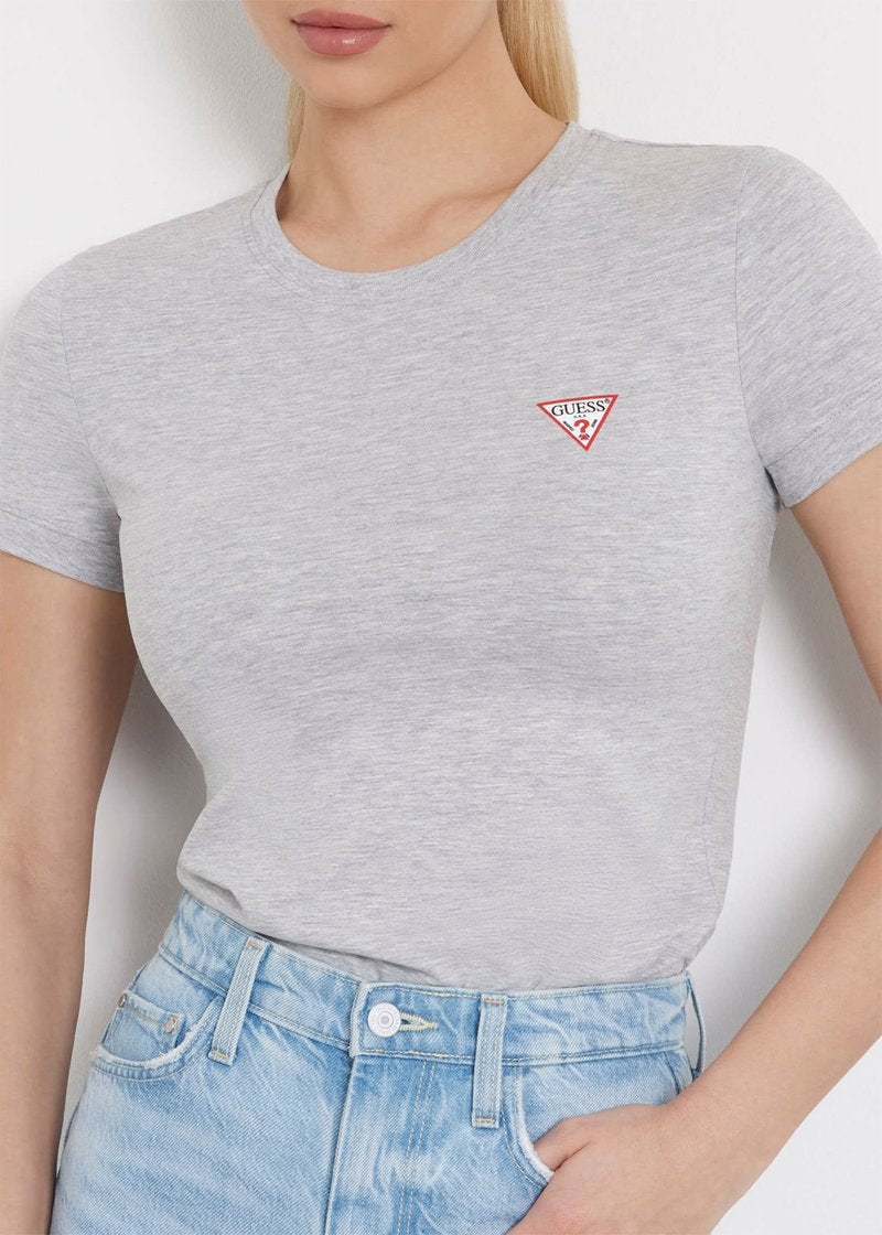 Guess Womens Mini Triangle T-Shirts In Light Grey