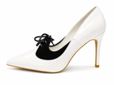 Miss Black Ladies Lola 14 Shoes In White/Black