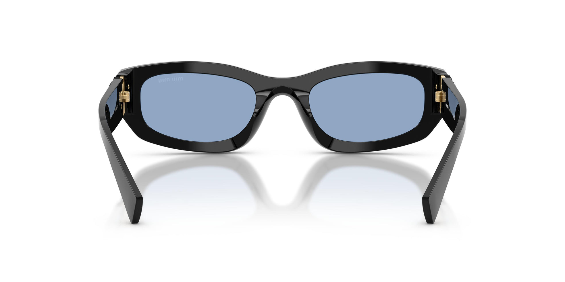 Miu Miu Blue Lens Suglasses For Woemn In Black