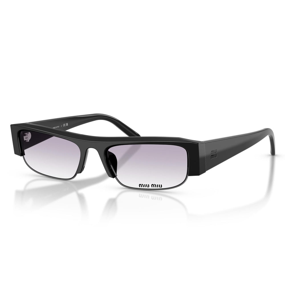 Miu Miu Mu Womens Petite Rectangle Sunglasses In Black