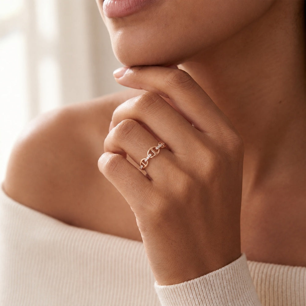 Bond Of Love Diamond Triple Link Ring