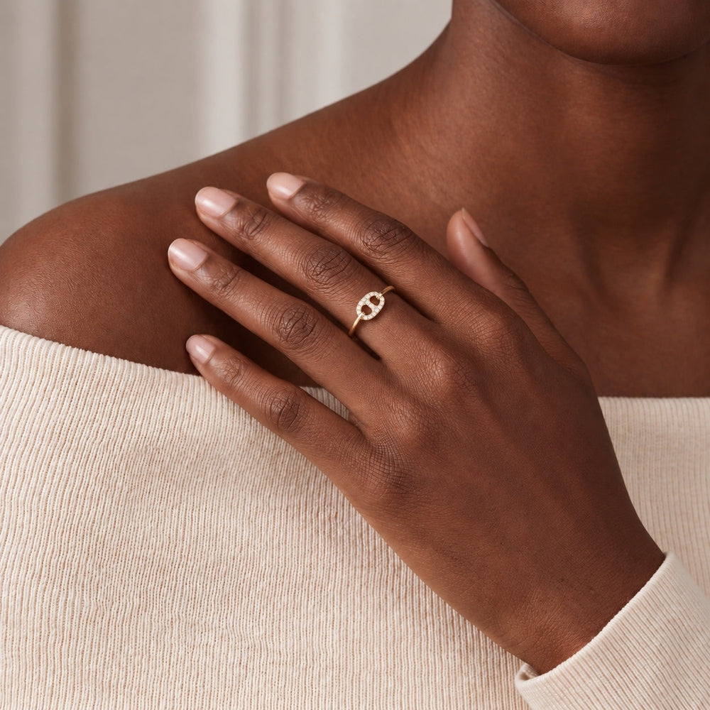 Bond Of Love Full Diamond Link Ring