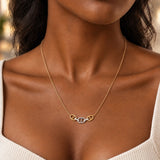 Bond Of Love Diamond Triple Link Necklace