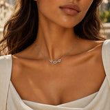 Bond Of Love Full Diamond Triple Link Paperclip Necklace