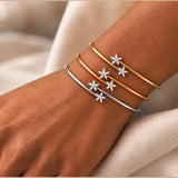 Daisy Diamond Double Flower Bangle