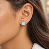 Clover Diamond Large Stud Earrings