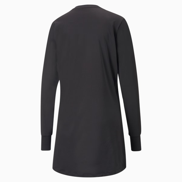 Puma Womens Modest Activewear Long Sleeves Training T-Shirt In Black