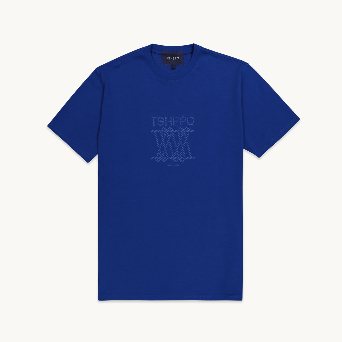 Tshepo Jeans Unisex Puff Print T-Shirt In Cobalt