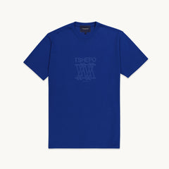 Tshepo Jeans Unisex Puff Print T-Shirt In Cobalt