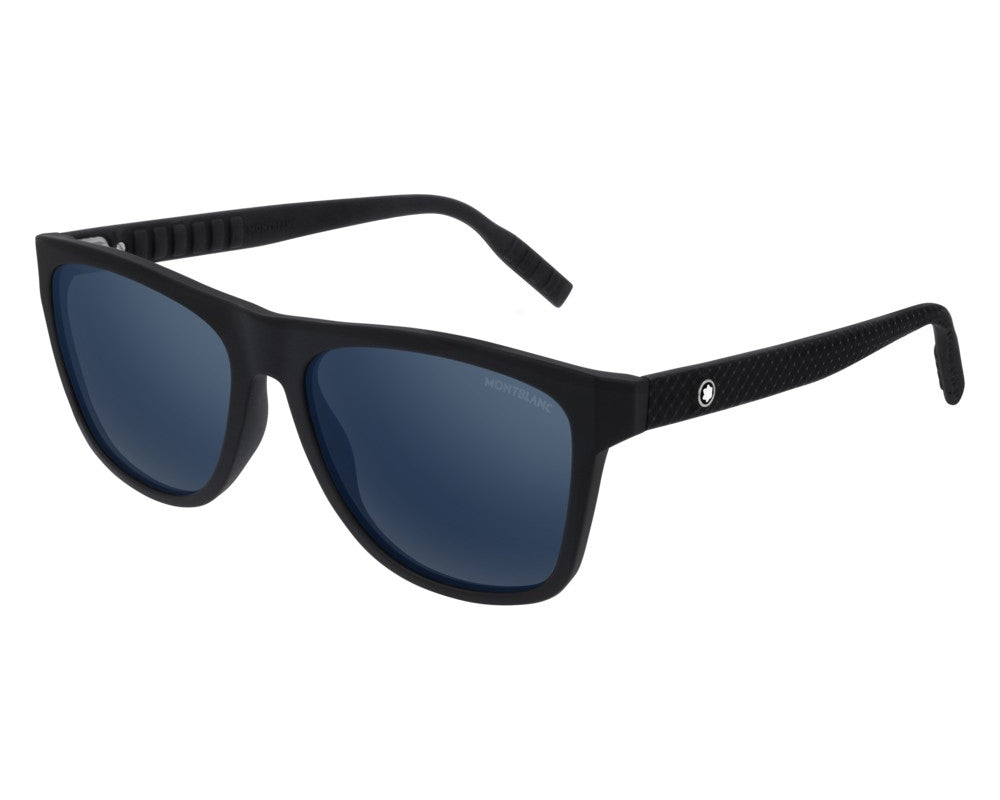 Montblanc Full Rim Sunglasses In Black & Blue